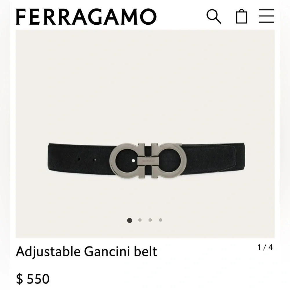 Salvatore Ferragamo Gancini Belt Chocolate Brown